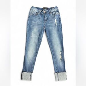 Cato Premium Contemporary Denim Skinny Jeans with Distressed Look